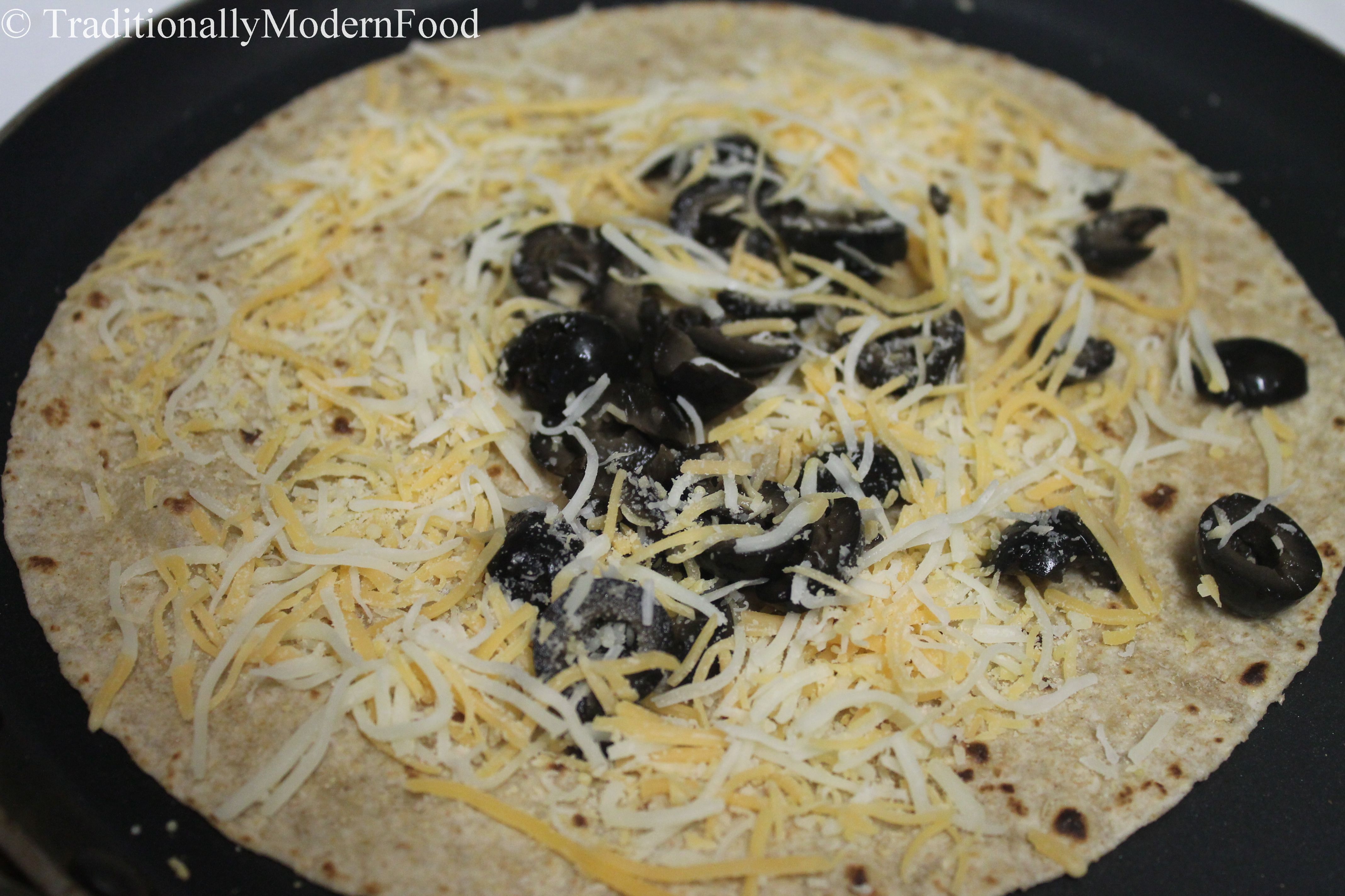 Olive and Cheese Quesadilla Traditionally Modern Food