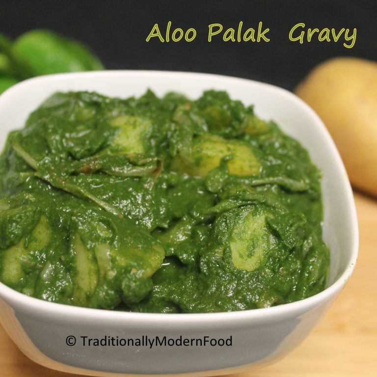 Aloo Palak | Spinach potato curry
