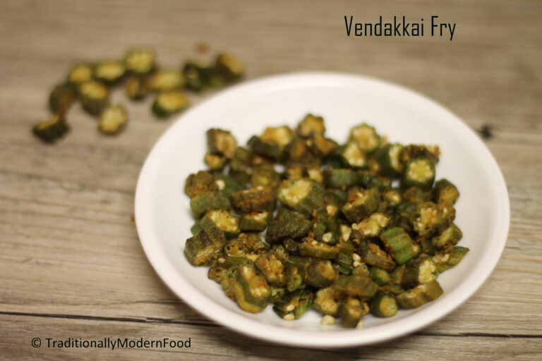 Vendakkai Fry -  Baked | Microwave