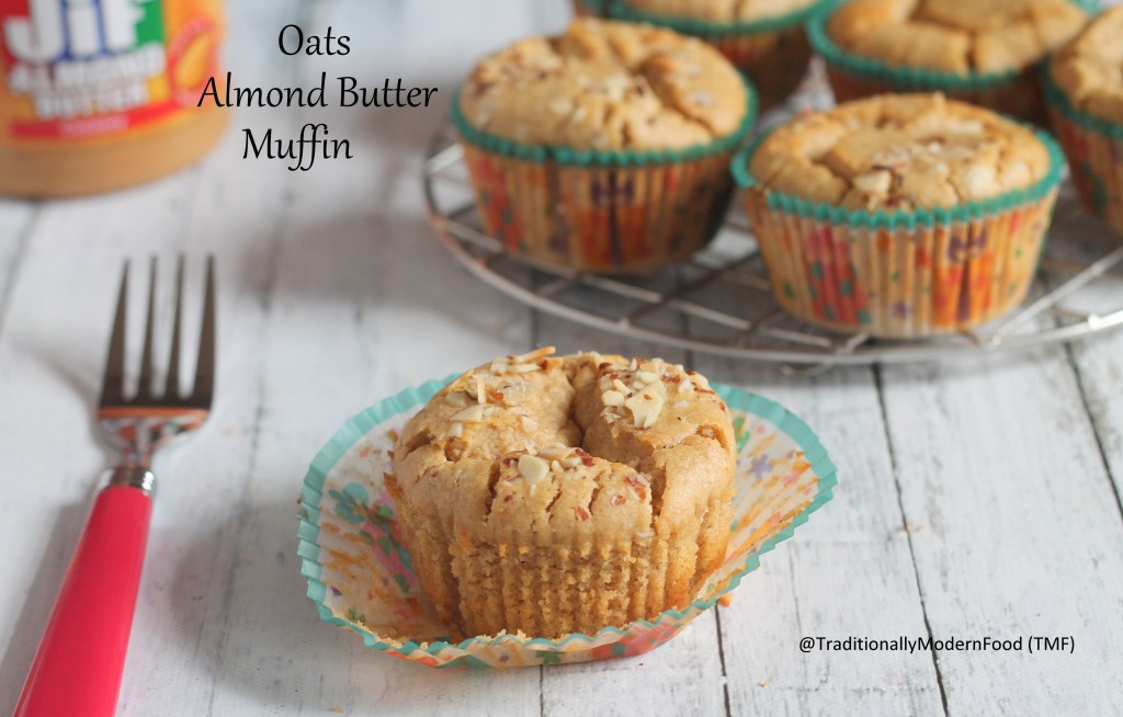 Almond Butter Muffin Oats muffin Traditionally Modern Food