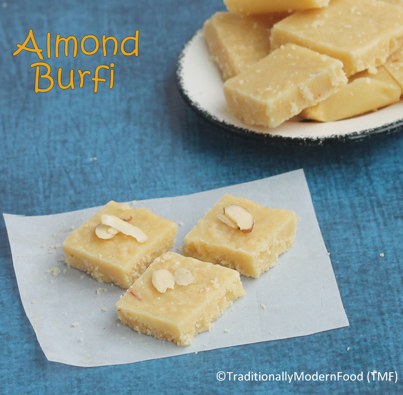 Almond Burfi | Badam Kesar Burfi-image