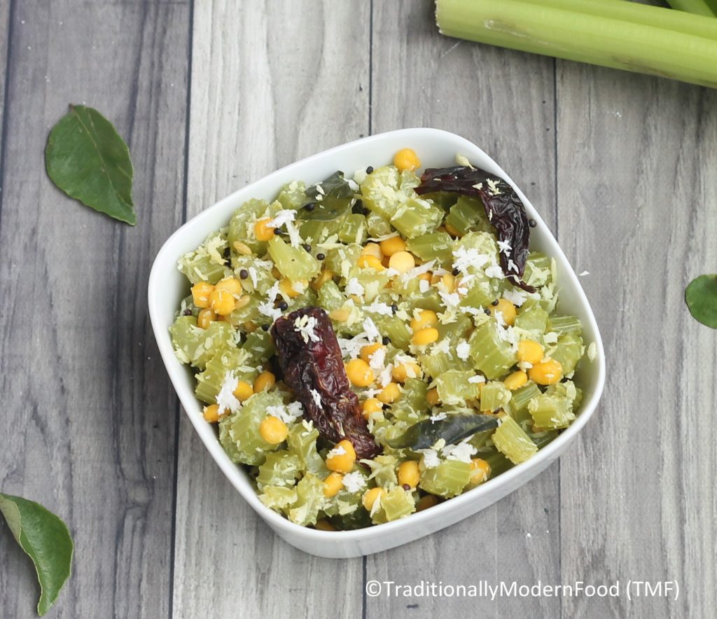 Celery Poriyal Celery Thoran Traditionally Modern Food
