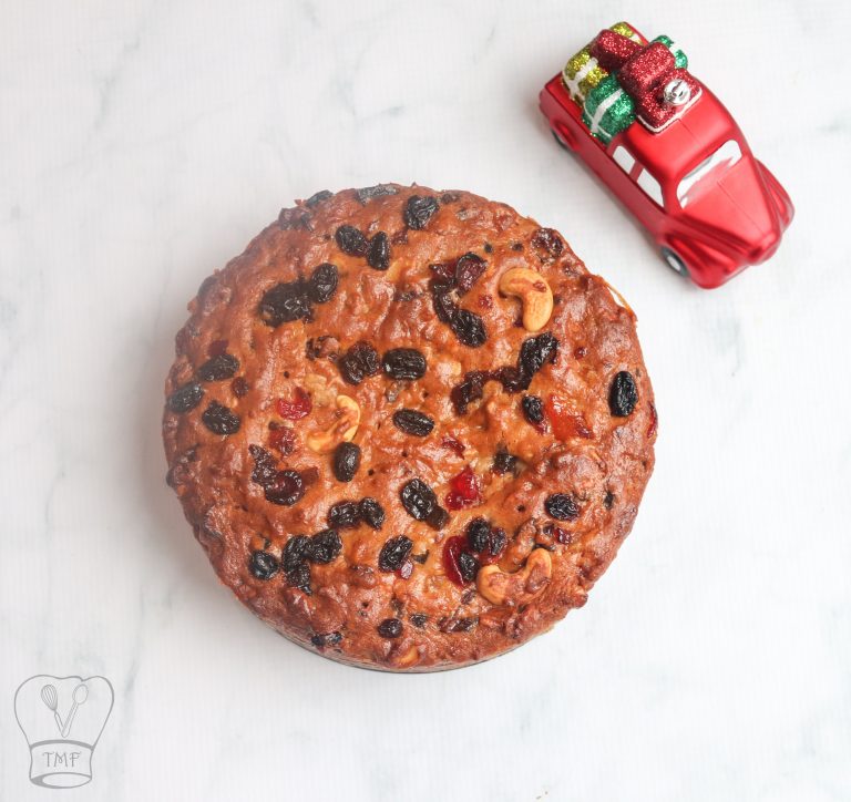 Eggless Christmas fruit cake | plum cake