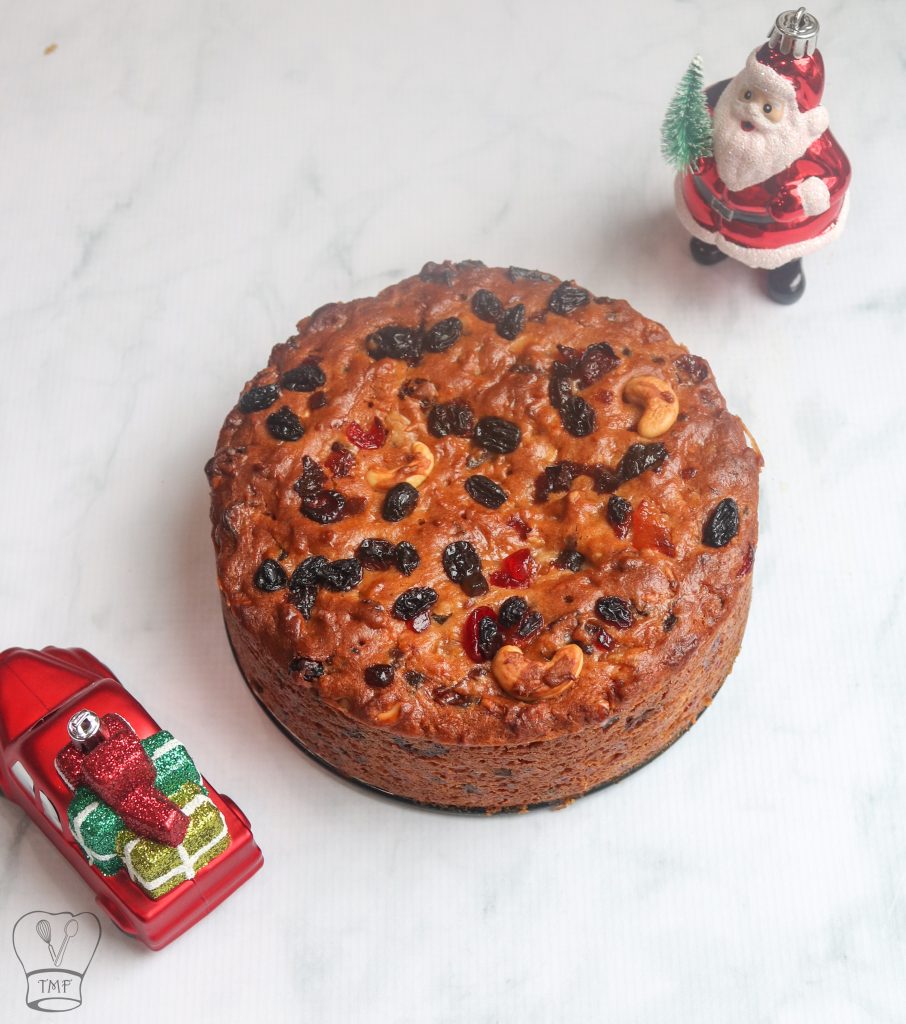 Eggless Christmas fruit cake plum cake Traditionally Modern Food