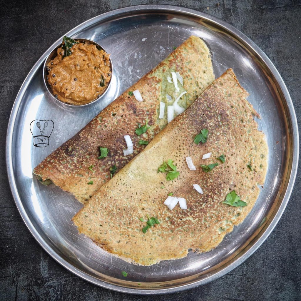 Pesarattu ginger chutney tiffin combo TMF Traditionally Modern Food