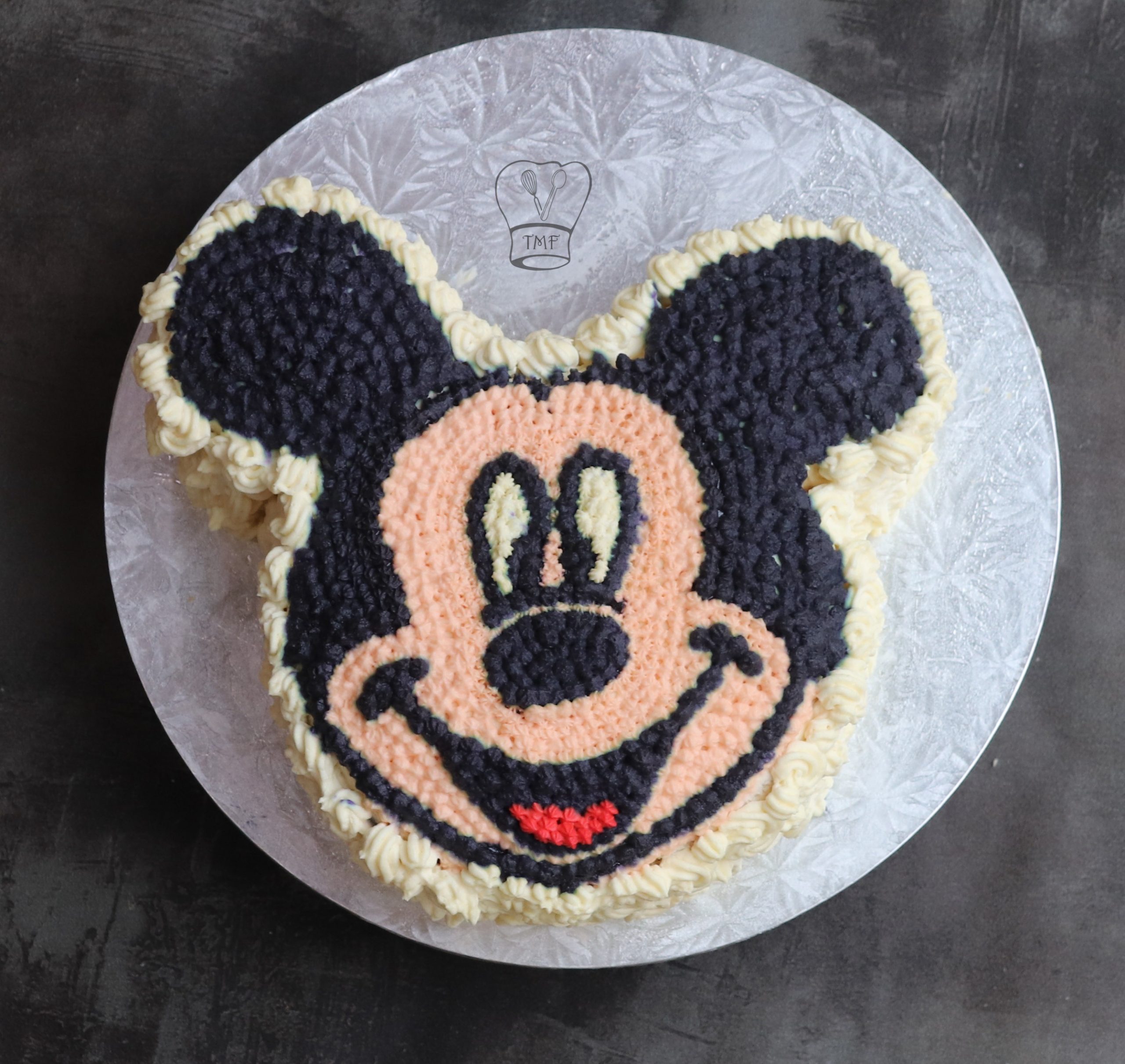 Mickey mouse cake without Mickey cake pan Traditionally Modern Food