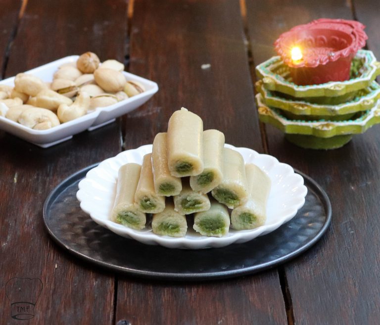 Kaju Pista roll | Cashew pista roll