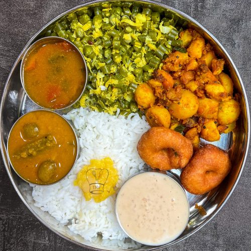 Sambar Rasam Potato fry Beans poriyal Payasam Vadai - Traditionally ...