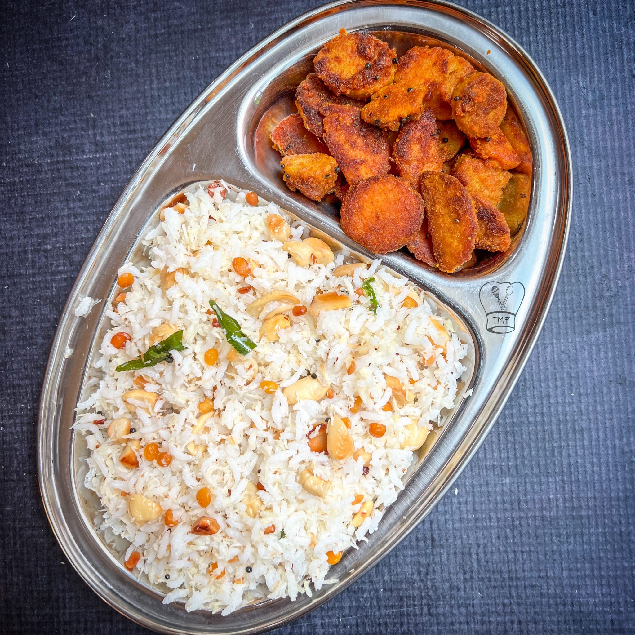 Coconut Rice Arbi Fry Lunch Box Combo Traditionally Modern Food