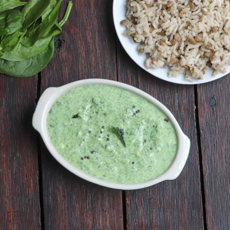 Spinach raita | Palak pachadi