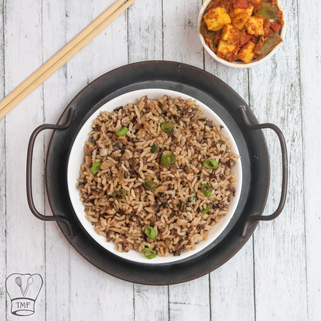 Mushroom fried rice | fried rice recipe - Traditionally Modern Food
