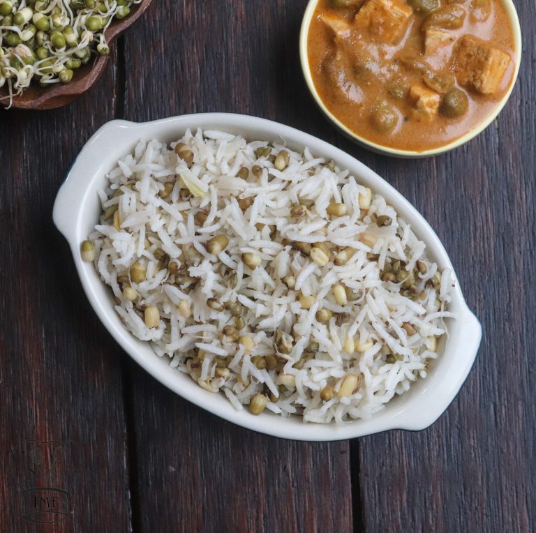 Moong sprouts pulao recipe