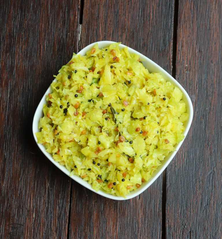 Cabbage poriyal | Muttaikose poriyal