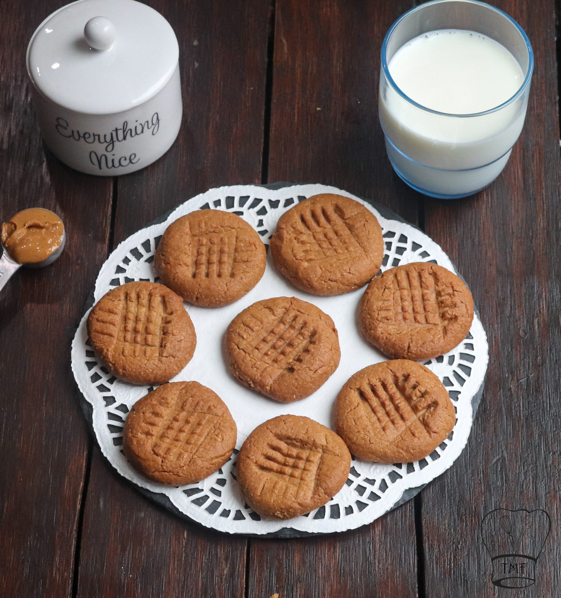 Peanut Butter Cookies eggless Traditionally Modern Food