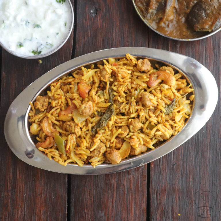 Soya chunks biryani | Meal maker biryani