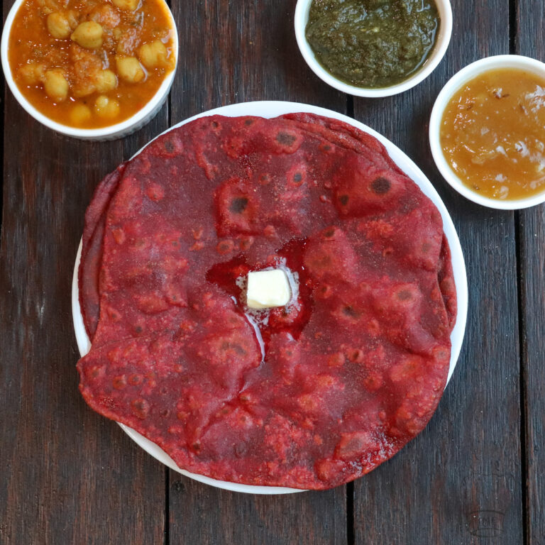 Beetroot paratha recipe | Beetroot roti