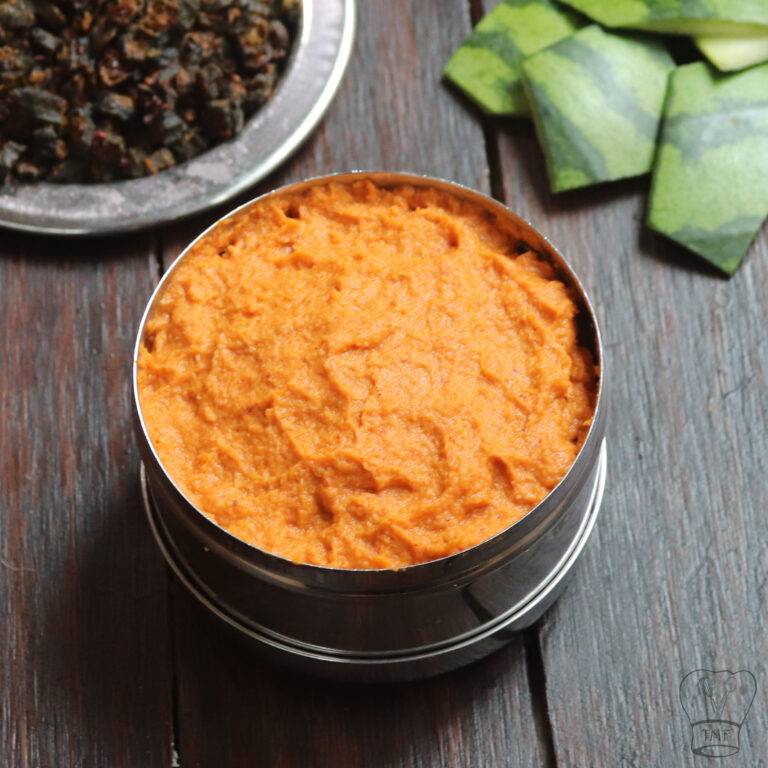 Watermelon rind Thogayal | Watermelon rind chutney