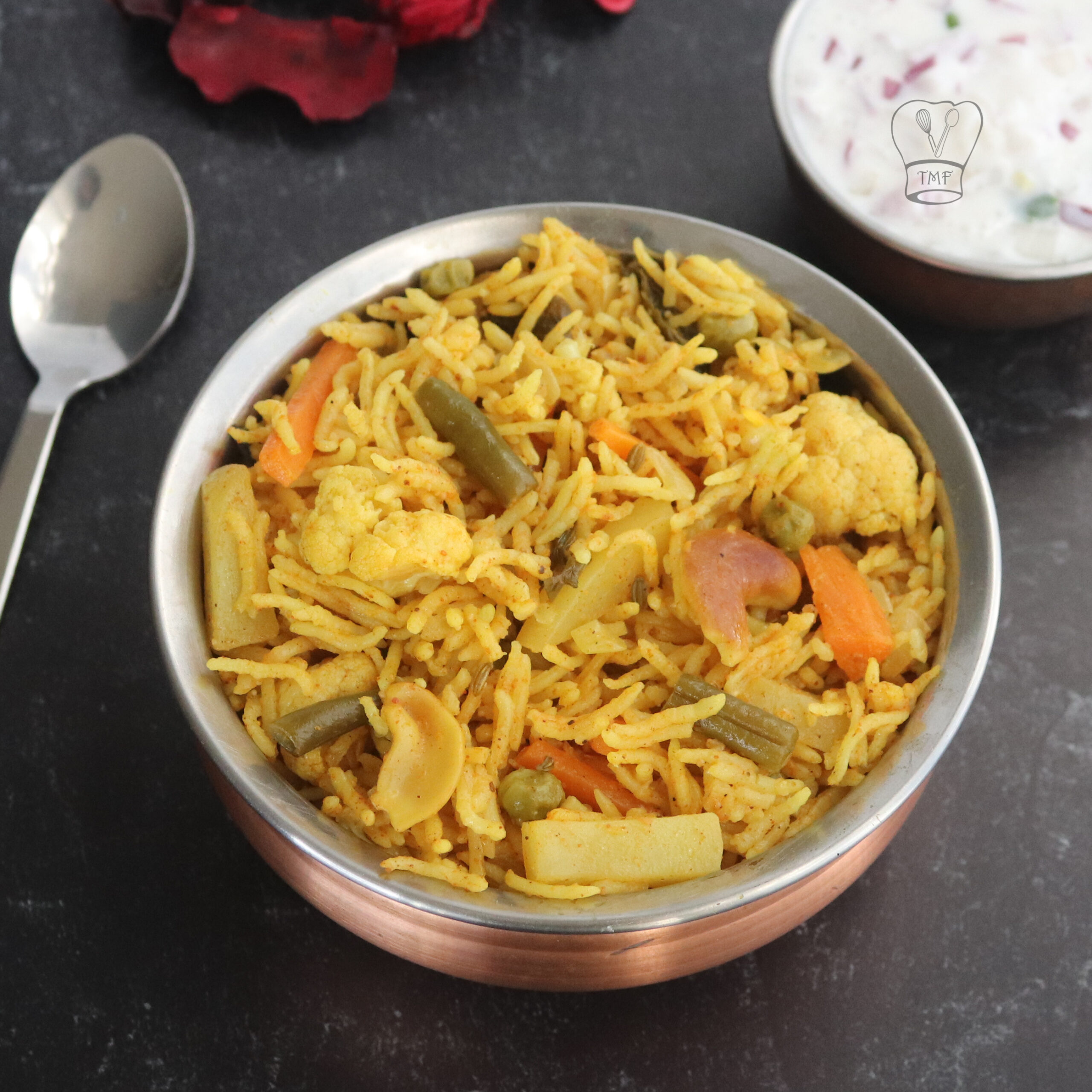 Veg biryani in pressure cooker Vegetable biryani Traditionally