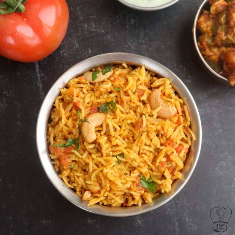 Tomato rice in cooker | Thakkali Sadam