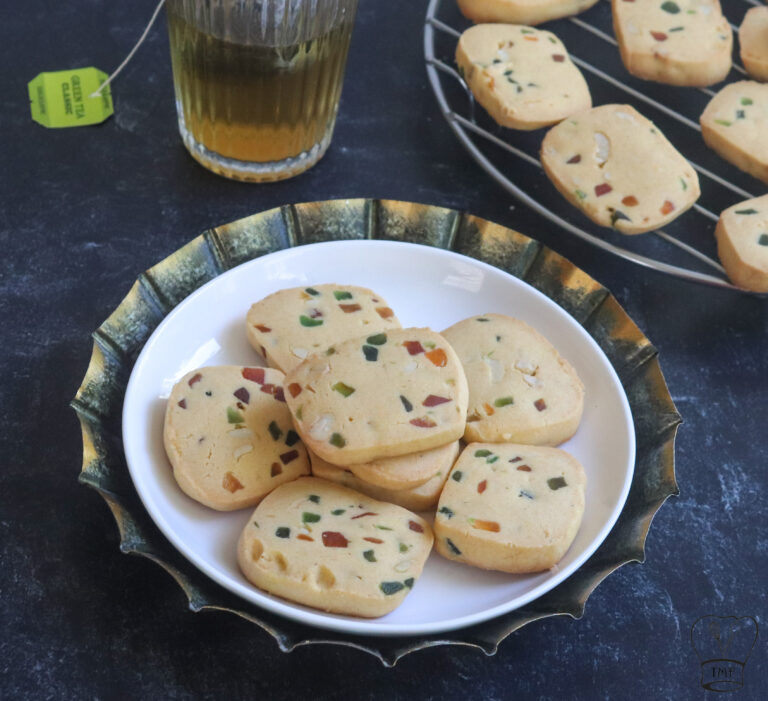 Karachi Biscuits | Eggless fruit cookies