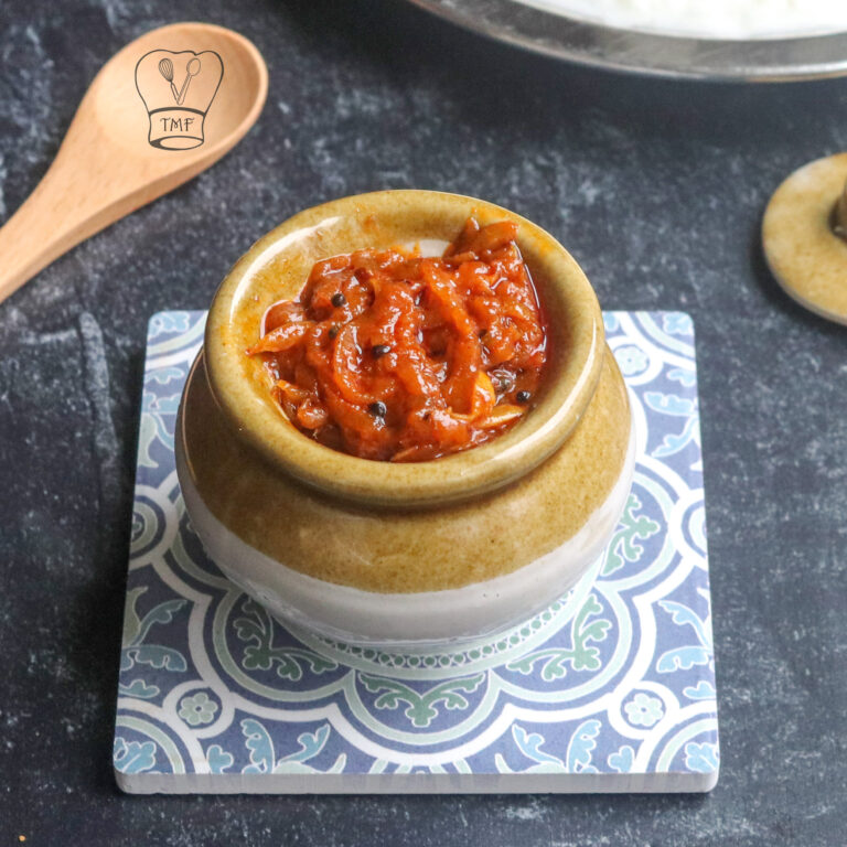 Mango garlic thokku | instant Raw mango thokku