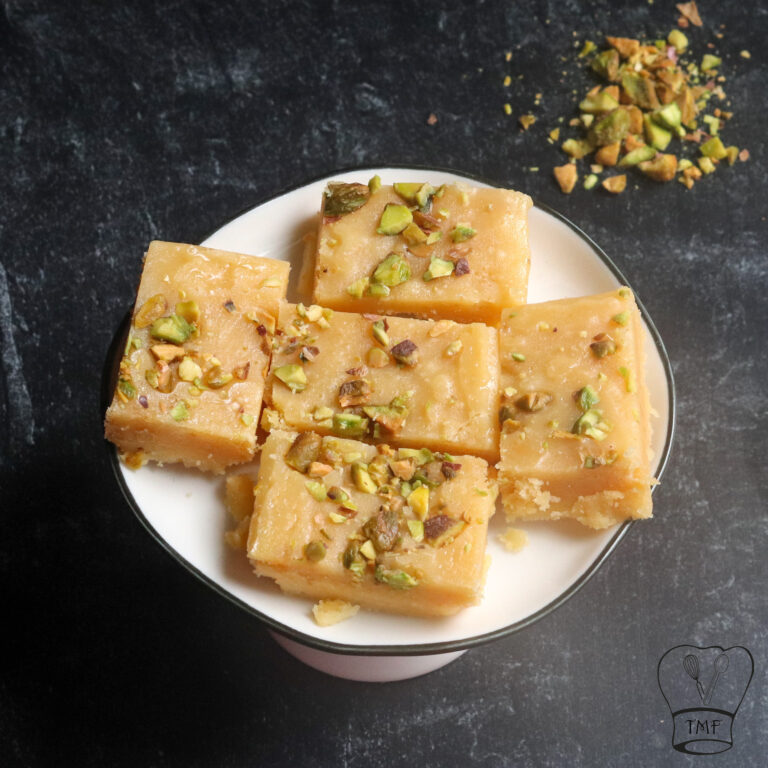 Vanilla Ice Cream burfi | Vanilla milk cake