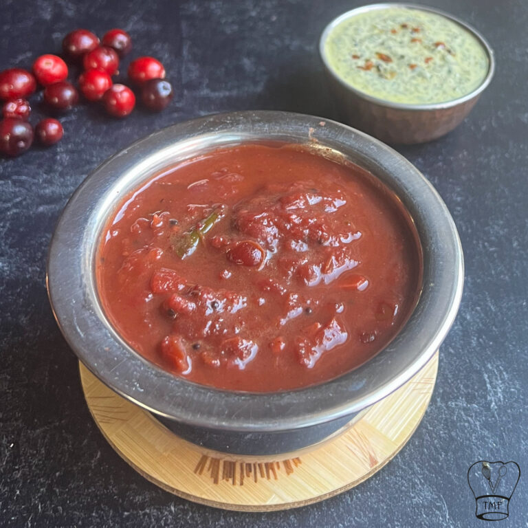 Cranberry Vatha kuzhambu | cranberry kara kuzhambu