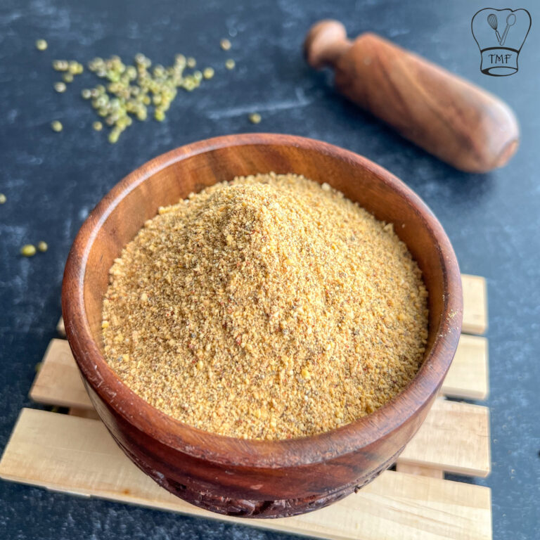 Pachai payaru paruppu podi | Green gram idli podi