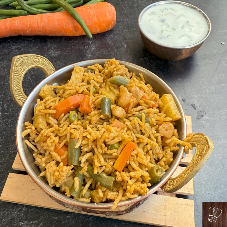 Vegetable pulao no onion no garlic
