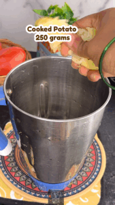 Boiled potatoes peeled and ready for poori
