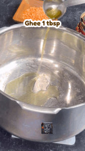 Heating ghee in pressure cooker