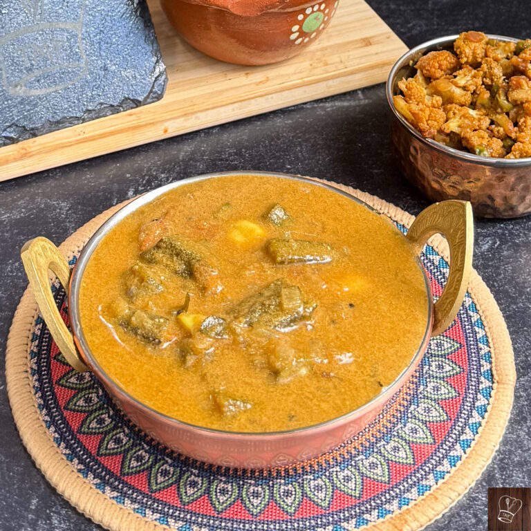 Vendakkai Poricha kuzhambu